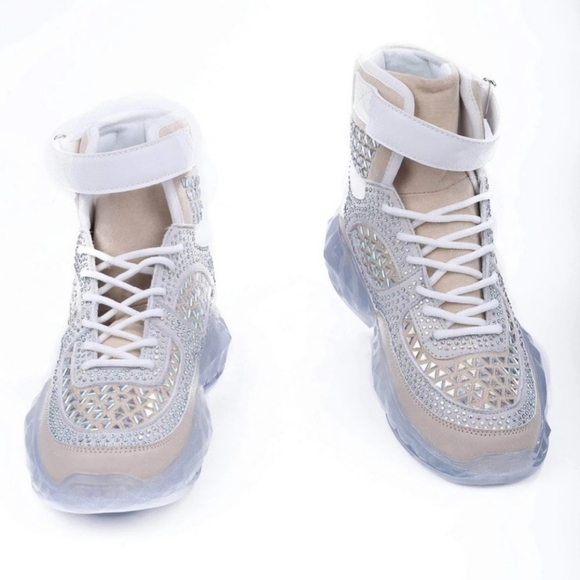 🥰NEW Multicolor High Sneakers Size 5 - Picture 3 of 7